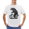 Tanques masculinos tampes guaxinins em uma camisa de bicicleta Ciclista de ciclista engraçado camiseta de camiseta