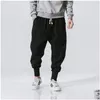 Pantalon pour hommes Pantalon Chinese Harem Hommes Streetwear Joggers occasionnels Papt de survêtement en lin en coton pantalon de la cheville