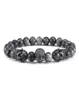 Buddha Bracelet Men CZ Skull Charm India Labradorite 8mm Natural Stone Light Beads Bracelet For Men Handmade Jewelry7688600