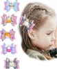 Children Cartoon Anime Bow Leather Hair Clip Easter Egg Cute Rabbit Print Bow Hairpin Boutique Girls Hair Accessories BY16525367702