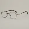 Lunettes de soleil Frames Retro Eyewear Men Femmes Titane Titane Lunets de prescription optique de haute qualité Myopie OCULOS Lire le bronze ovale ultra-léger