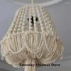 Gobeliny Macrame Boho żyrandol ręcznie robiony abażur wiszący lampa Lampa Lampa sufit Light do domowej sypialni żyrandole