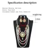 Necklaces Sunspicems Square Crystal Morocco Belt For Women Bead Chain Necklace Drop Earring Elegent Algeria Bride Jewelry Set Caftan Chain