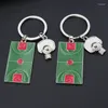 Keychains Coming Basketball Field Pendant Key Chain For Men Women Simple Ring Love Sports Gift Bag Car Metal Jewelry