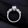 Set gem's ballet da 3,16ct set di gioielli topazi blu naturale naturale 925 anelli di orecchini in argento sterling set di gemma raffinata per il matrimonio delle donne