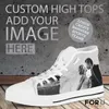 Chaussures décontractées Forudesignens High Top Sneakers Femmes Funny Prints Lace Up Trainers Blanc Breatch Toivas