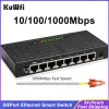 Control KuWFi 5/8Port Gigabit Switch Ethernet Smart Switcher High Performance 1000Mbps Network Switch RJ45 Hub Internet Injector