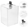 Banque de cochon en acrylique Transparent Boîte à argent Sauvegardise Sauvegarde Pot Bureau Cash Container Decoration Home 240415