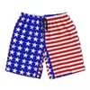 Shorts masculinos USA American Bandle Board Estrelas de verão e listras y2k Funny Beach Maces, executando um confortável baús de natação personalizadas