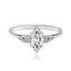 Ringe Marquise Cut Moissanit Ring mit Zertifikat Threestone Design S925 Sterling Silber Engagement Hochzeitsfeier Brautschmuck