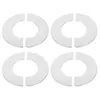 Robinets de cuisine 4 pcs couvercle de trou rond décoratif pour les plaques de plomberie à eau murale décoration en acier inoxydable