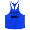 Mens Printed Tank Top Breathable Cool Vest Running Shirt Cotton Tees Bodybuilding Singlet Fitness Sleeveless 240412