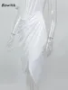 Robes de fête robe de soirée bowith bal de mariage élégant invité simple épaule sinueuse curvy pour femmes formelle robe robe gala blanc re