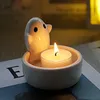 Candle Holders Ceramic Ghost Holder Ghostly For Room Bathroom Decor Halloween Christmas Gift Idea Desktop