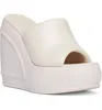 Slippers Women's Shoes Fashion Show Nappa Leather Slides Platform Wedge 140mm Heel Brand Vipol 9992307172058
