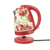 Kettles Vintage Floral Electric Kettle, Red, 1.7Liter tea kettle