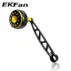 Tillbehör Ekfan CNC Aluminiumlegering 110mm Fiskhandtag Knob Svätt för Shidai Baitcasting Fishing Reel Tackle Accessories