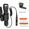 Lanterna tática de escopos 1600 lúmens lúmens USB Tocha recarregável à prova d'água Hunting Light Clip Shooting Shooting Gun Guideway lanterna