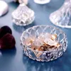 Holders Glass Candy Jar Crystal Jewelry Anneau de stockage