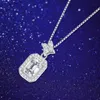 Czcity Iced Out Moissanite Pendant 925 Silver Chain Designer Girl Vvs pendence Sterling femme Sexy Collier