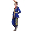 Femmes sur scène Wear Drama Costume de danse drame classique Blue Hua Mulan Cosplay Apparel Ancient Soldier Tenue
