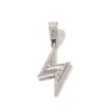 Hip Hop Trendy Men's Zirkon Lighing Persoonlijkheid Niche Diamant ingelegde koperen materiaal Pendant ketting sieraden