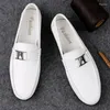 Casual Shoes 2024 Genuine Leather Men Formal Mens Loafers Moccasins Soft Breathable Slip On Boat High Quality