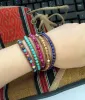 Bracelets Nouvelles pierres naturelles mixtes onyx perles en cuir bracelets bracelets en gros bracelet bohème à la main bijoux de dropshipping