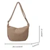 2023 Corduroy Dumpling Bag Versatile Shoulder Bags Large Capacity Crossbody Bag for Girl Teen Student Fi Trendy Bag B3GK#