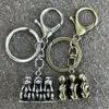 Keychains Nostalgia Lovely Three Monkey Keychain Vintage Bag Vintage Charme Animal Key Holder