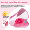 Baby natation flottant avec canopée infantile infantile pour enfants accessoires de piscine cercle de bain d'été Toys 240407