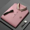 여름 캐주얼 폴로 셔츠 남성 사업 럭셔리 브랜드 패션 짧은 슬리브 남성 봄 고품질 의류 240412