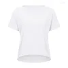 Shirt attivi in stile LL Sport Sport Allenamento sportivo Donne a maniche corte Nude Feel Anti-Sweat Yoga Gym Athletic T-shirt Tops Sportswear