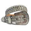 Western Rhinestones Belt Cowgirl Cowboy Blingbling Crystal Studded Leather Belt borttagbar buckl för Mens Womens Bijoux Cjewelers3074