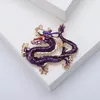 Broches dmari femmes broche chinois vintage dragon badge en émail épingle de luxe accessoires de bijoux pour les cadeaux de l'année de vêtements