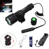 SCOPES Torcia tattica Torcia LED bianca Light Hunting Flashlight+Funzionamento del fucile+Interruttore a pressione remoto+1*18650 Batteria+Caricatore USB