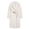 Brand Coat Women Płaszcz Płaszcz Płaszcz Maxmaras Women Nowy wełna kołnierza polo wełna z podwójnym warstwą LUSKIE