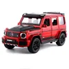 132 G700 Model samochodu Symulacja Symulacja zabawka Diecast Pojazdy Offroad SUV z dźwiękowym i lekkim kolekcjonerskim prezent dla dzieci 240409