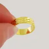 Anelli di alimentazione degli anelli Ploted 24k Gold Classic Men Anello floreale per auto