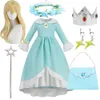 Costume Rosalina per bambini Dress Girl Girl GIOCO GIOCARE COSTUMENTO COSTUTTO PRINCIPESSO BAMBINI COMPLETTO CARNIVALE CARNIVALE 240422