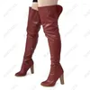 Buty Ronticool ręcznie robione kobiety zimowe faux skórzane obcasy okrągłe palce brązowe buty zwykłe US plus size 5-20