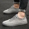 Casual skor mäns pu läder män sneakers utomhus lätt snörning mode loafers man lyx designer sko