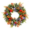 Decoratieve bloemen gesimuleerde bloemenkrans thuis deur frame hangende buitenplaats decoratie zomer fruit bruiloft