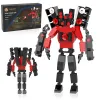 Block 332 st Skibidi Titan Talare Man Building Toy Action Figures Set, Collectible Anime Halloween For Kids Adults Fans Xmas Gifts