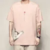 T-shirty Hip Hop Cat Japończycy chłopcy T Shirt Mężczyzn Anime komik