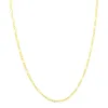 Collier de liaison de chaîne Figaro de la chaîne Figaro Solide à or jaune 14K 2 mm