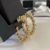 High Quality Luxury Cutout Round Big Earrings for Women Girls Retro Fashion Multicolor Crystal3268q