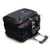 Carry-ons 2023 Nya Nylon Dark Black Men/Women Telescopic Pull Rod Travel resväska 16 tum bagage med spinner
