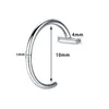 1Pc Stainless Steel Fake Nose Ring Hoop Septum Rings C Clip Lip Earring Piercing Women Body Jewelry NonPierced 240407