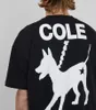 Casual Style Cole Buxton Black and White Slogan Pet Dog T-Shirt Fashion Men Men Summer Tops 240412